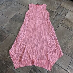 Cutloose Cotton Blend Laggenlook Tank Midi/Maxi Dress Size S Coral/Pink